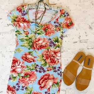 Forever 21 Floral Printed Bodycon Dress